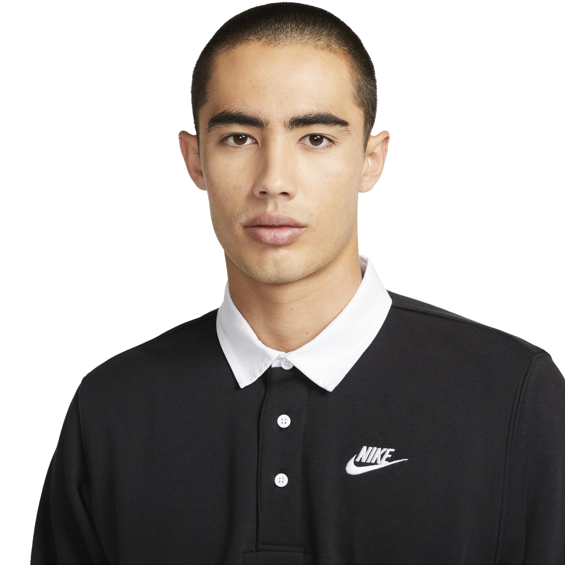 Nike Club Fleece Plush Long Sleeve Lapel Shirt 'Black' DX0538-010