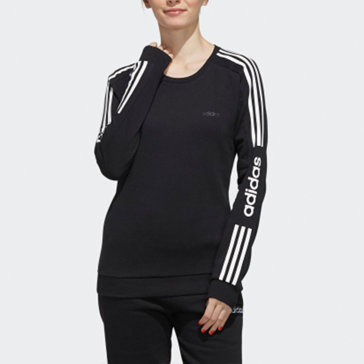 (WMNS) adidas neo Casual Round Neck Pullover Black EI4684