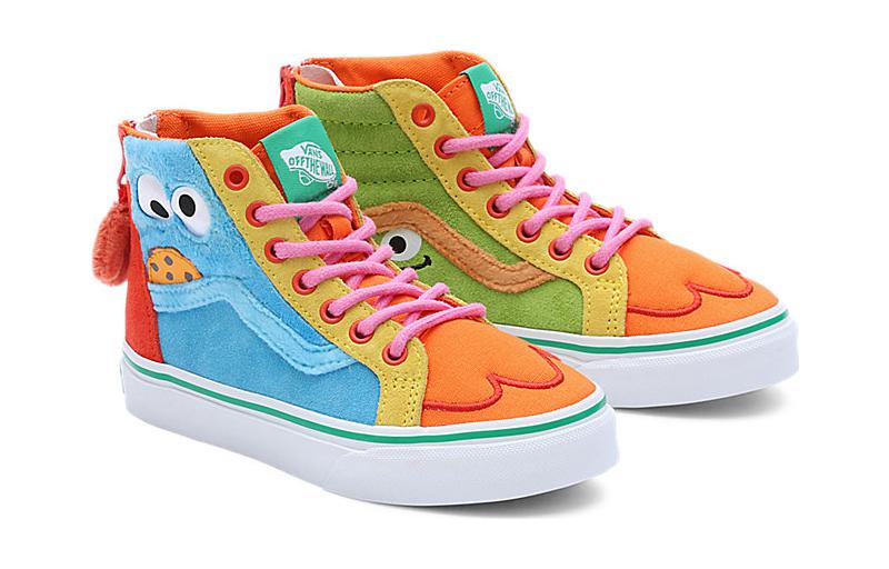 (PS) Vans Sesame Street x Sk8-Hi Zip Kids 'Cookie Monster' VN000C4NBMC