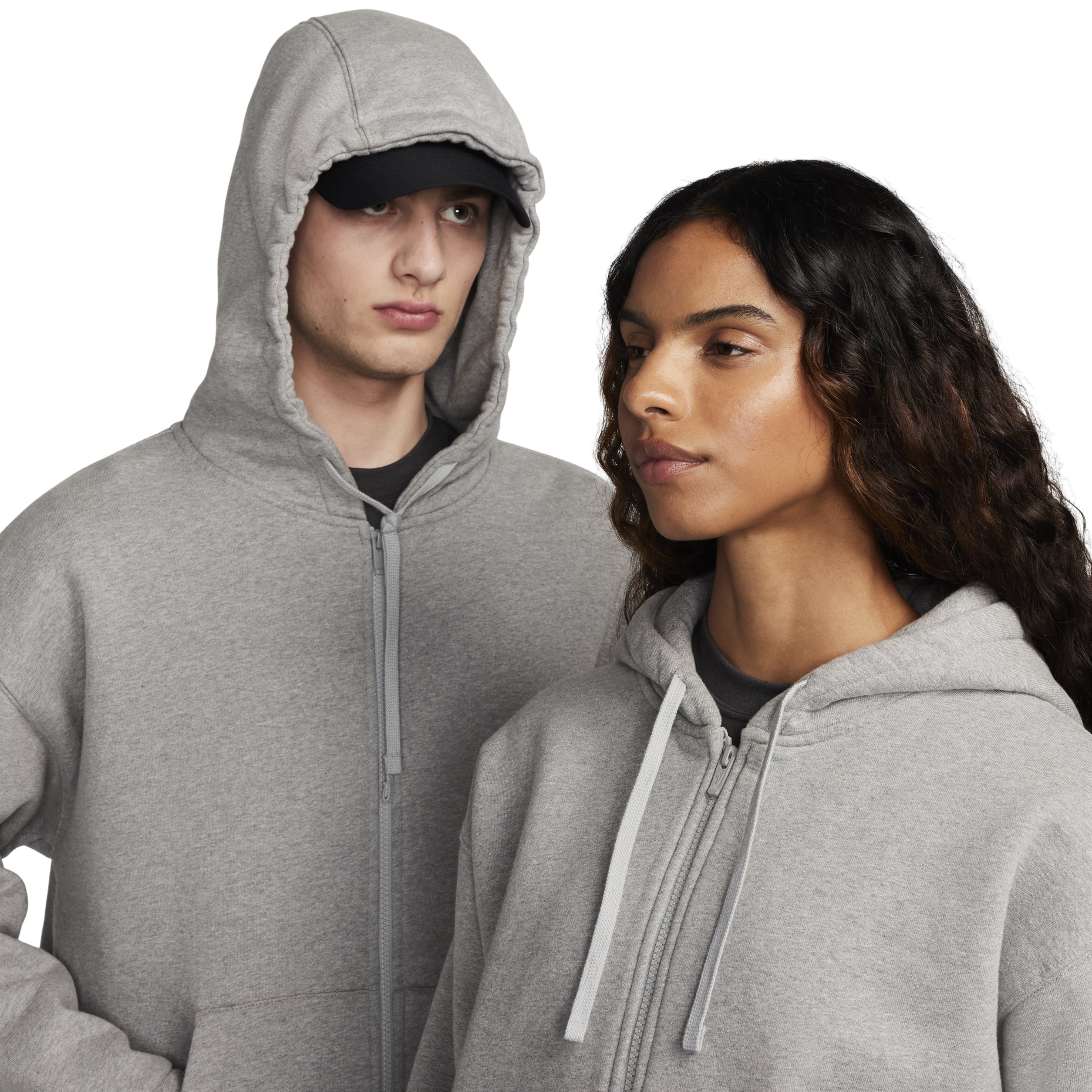 Nike x MMW Full-Zip Fleece Hoodie 'Grey' DR5364-050