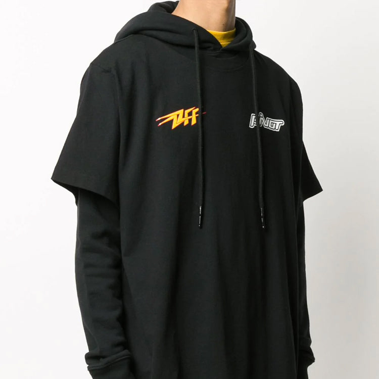 Men's Off-White logo Pattern Printing Black OMBB051E20FLE0031018