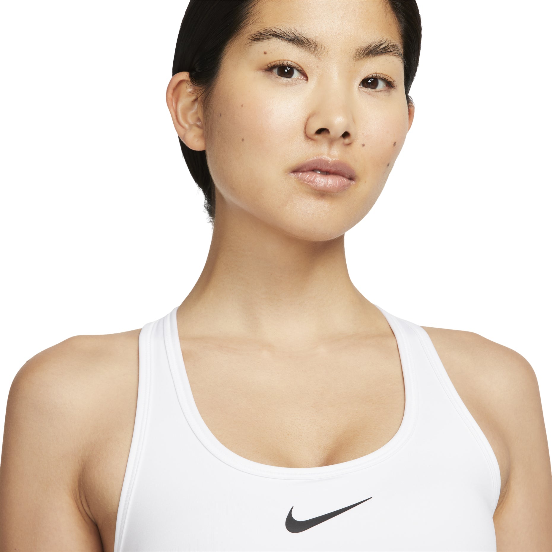 (WMNS) Nike Swoosh Medium Support Sports Bra 'White' DX6822-100