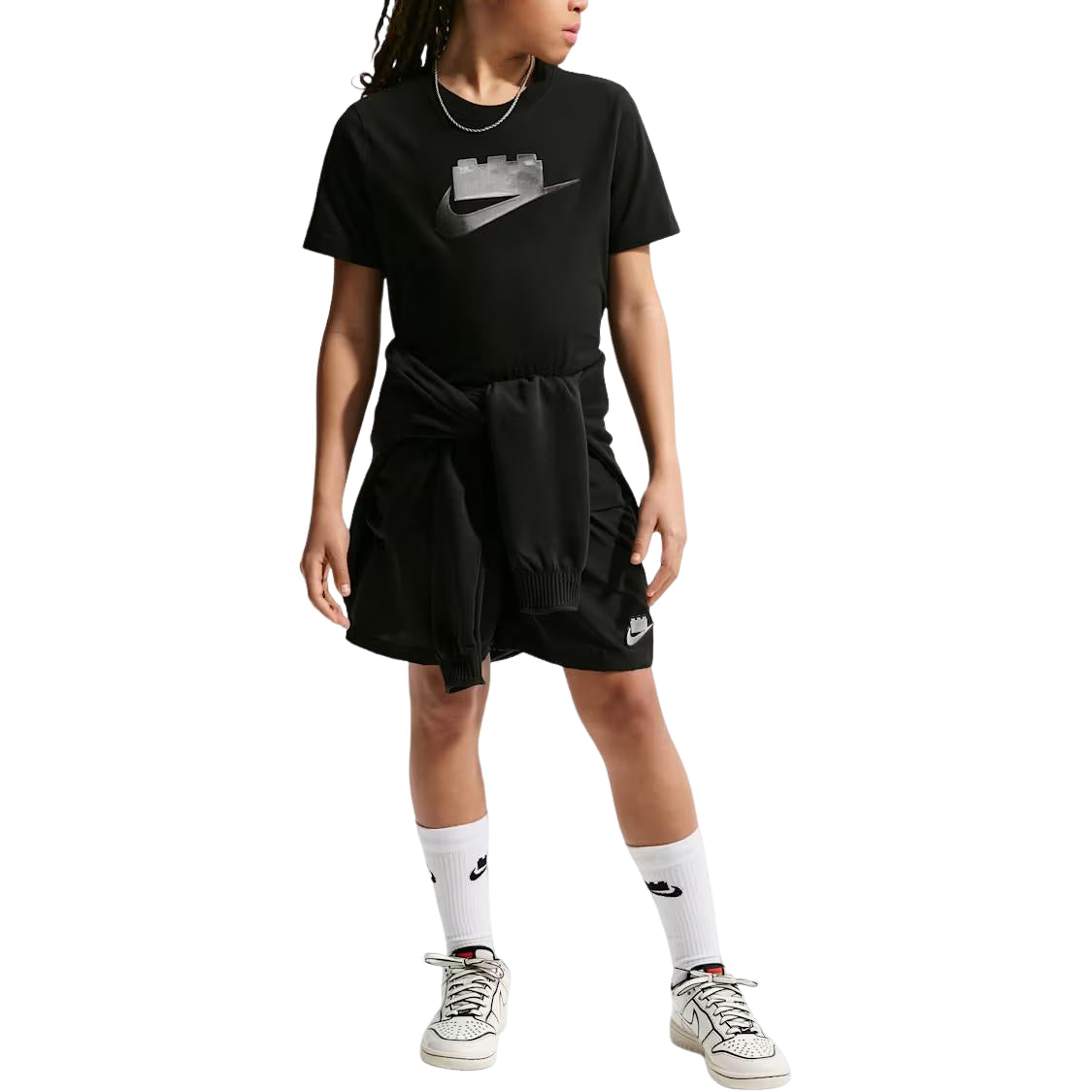 (GS) Nike x LEGO Collection T-Shirt 'Black' IO1960-010