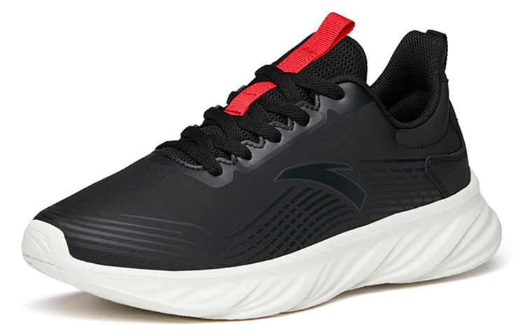 ANTA Running Series Sneakers 'Black Leather Red' 112145571-8