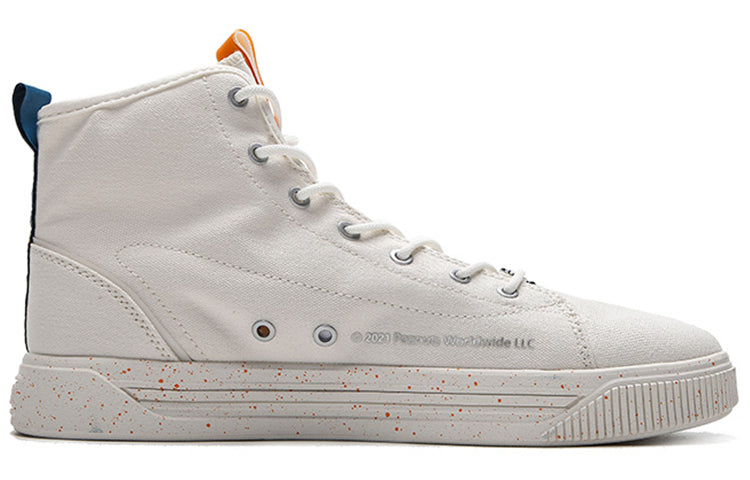 ANTA x SNOOPY High Top Canvas Shoes 'White' 912138604-1