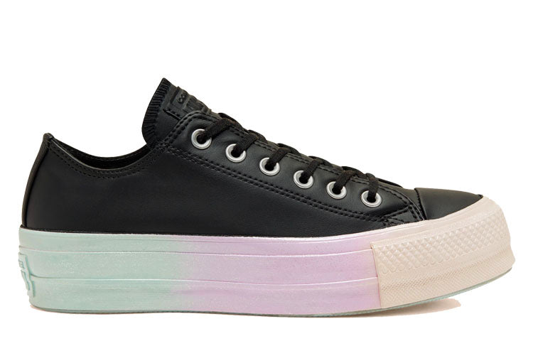 (WMNS) Converse Intergalactic Fade Chuck Taylor All Star Platform Low Top Thick Sole Black Pink 566157C
