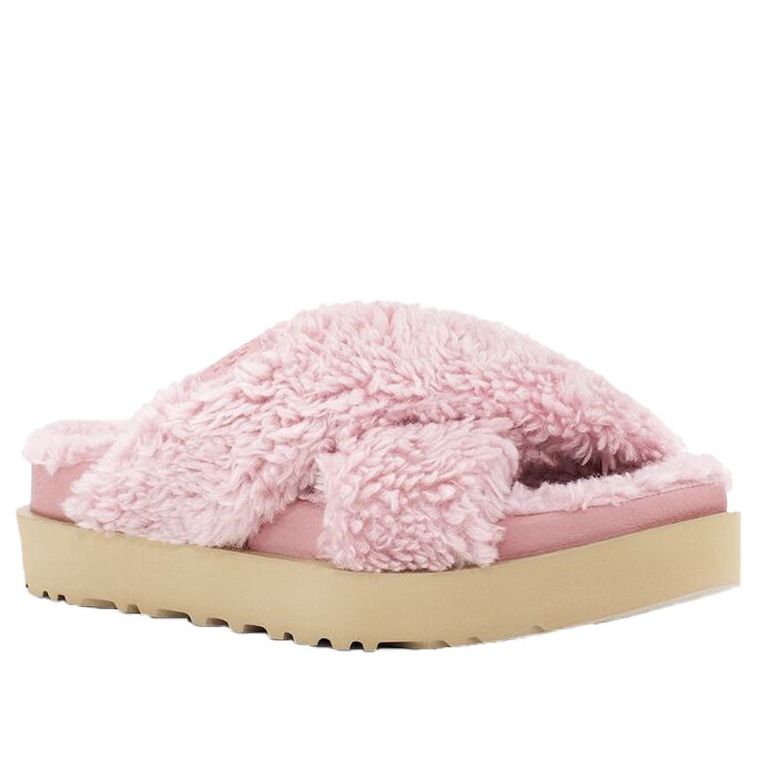 (WMNS) UGG Fuzz Sugar Cross Slide 'Shell' 1120860-SHLL