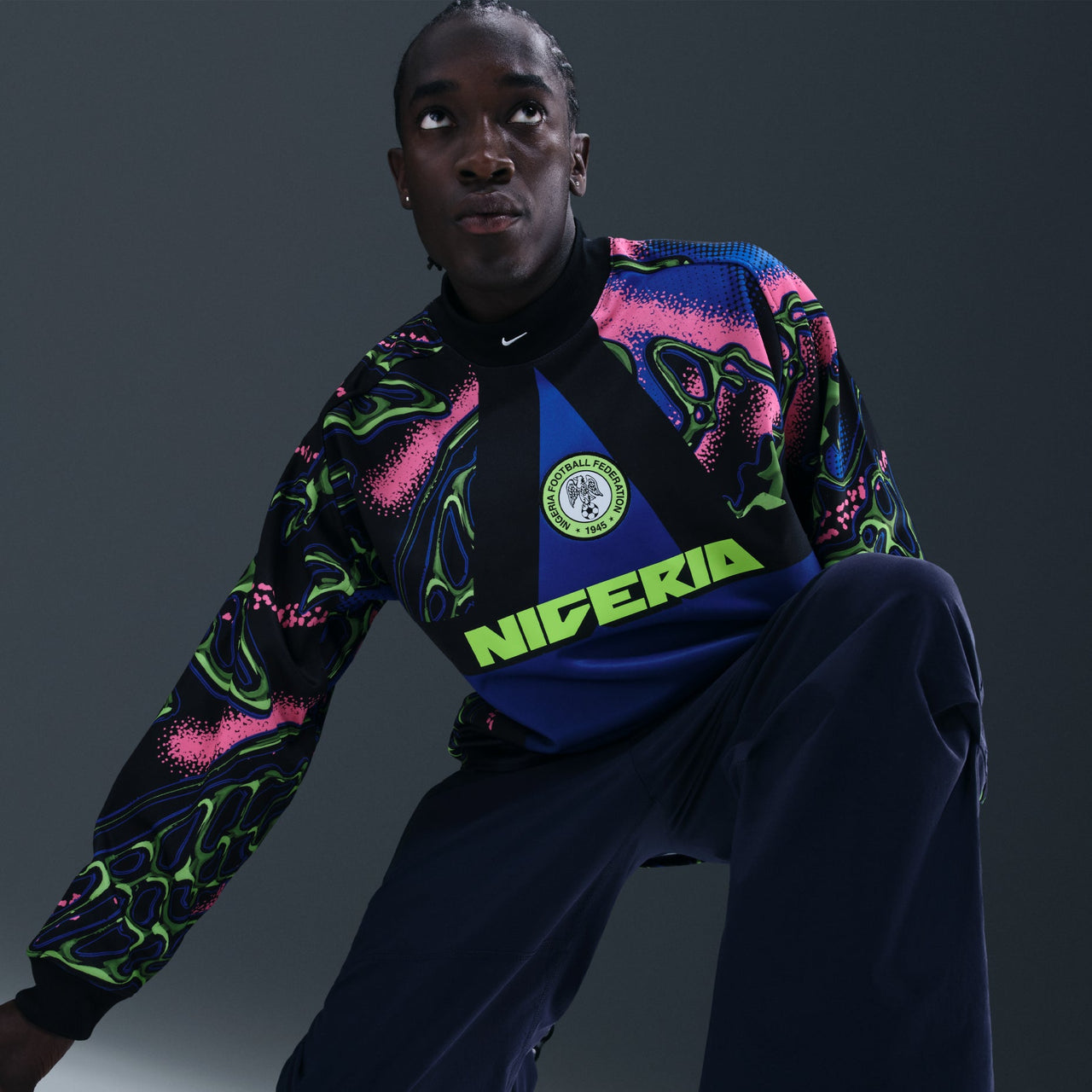 Nike Nigeria Goalkeeper Jersey 'Black Hyper Pink White' IO0782-010