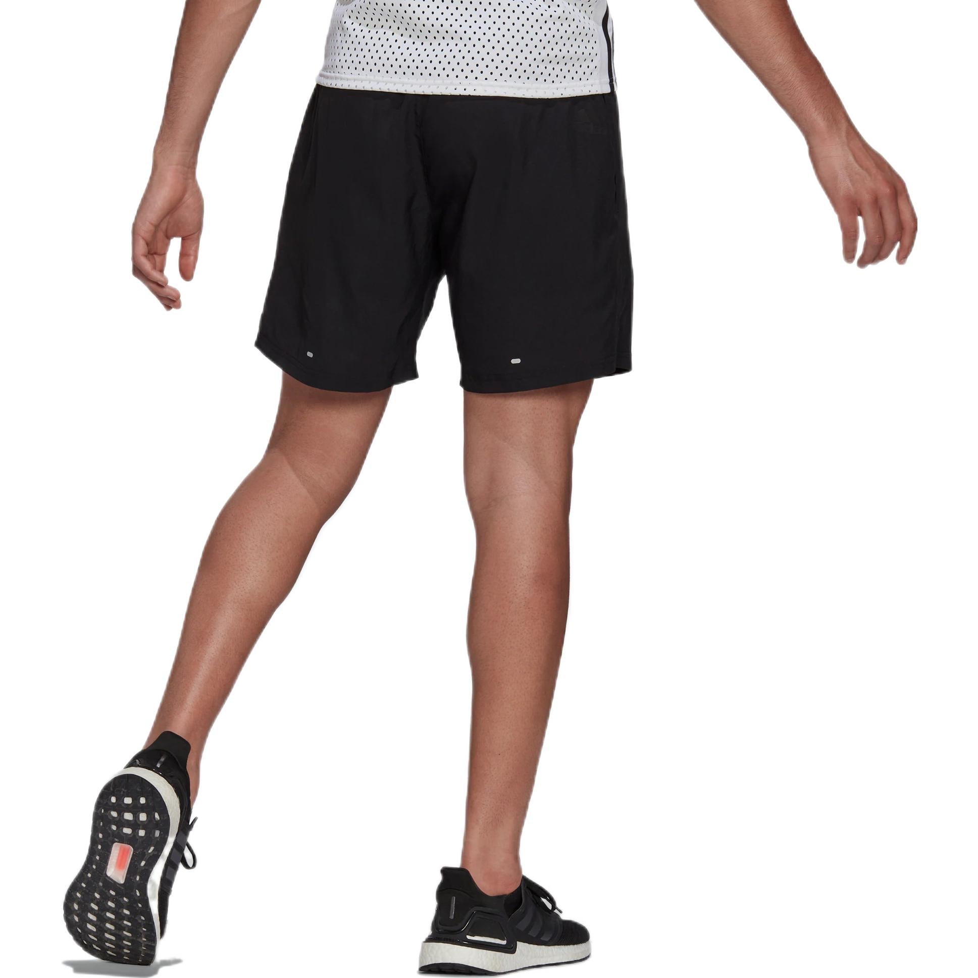 Men's adidas Brand Love Sh Solid Color Logo Printing Elastic Waistband Lacing Shorts Black HG3797
