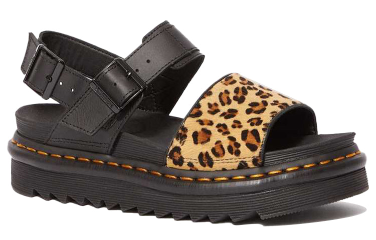(WMNS) Dr. Martens Voss Animal Print Sandal Black 25586001