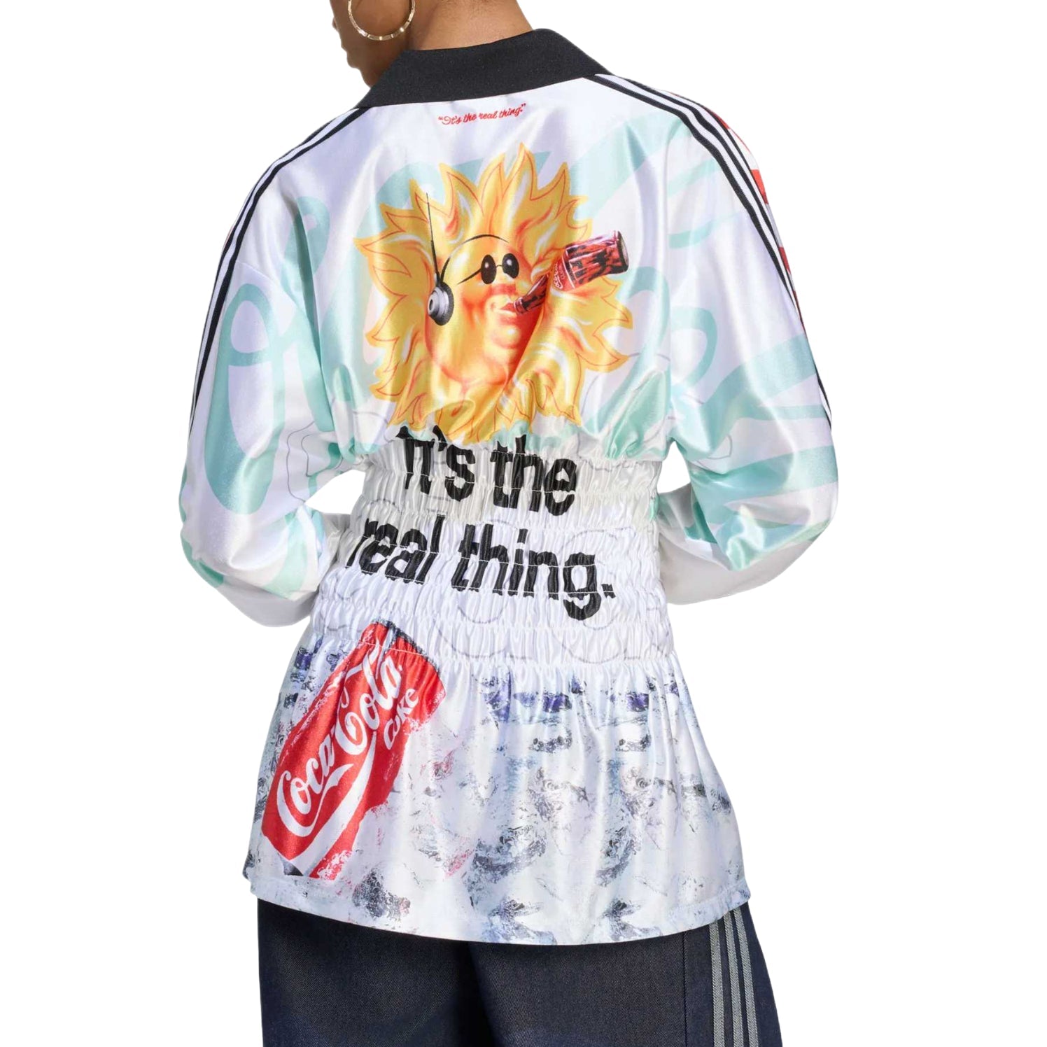 (WMNS) adidas x Coca-Cola Mash Up Smocked Jersey Asia Sizing 'White Multicolor' KY7547