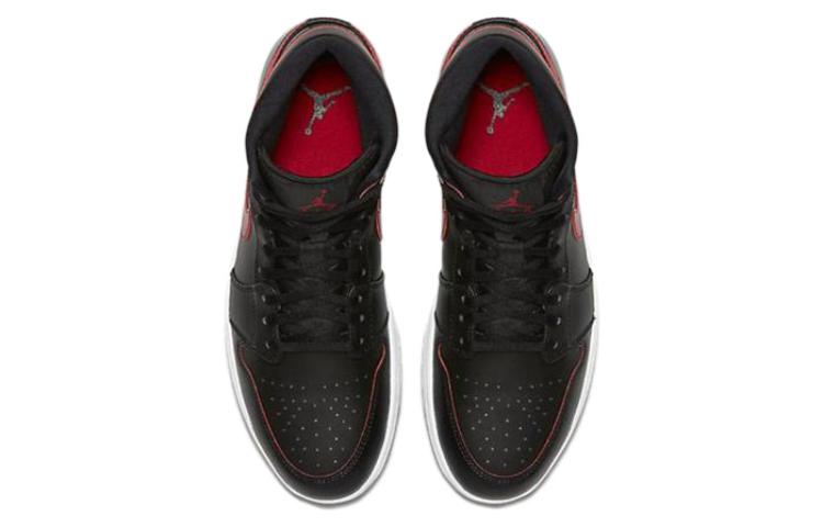 (GS) Air Jordan 1 Retro Mid 'Black Gym Red' 554725-009