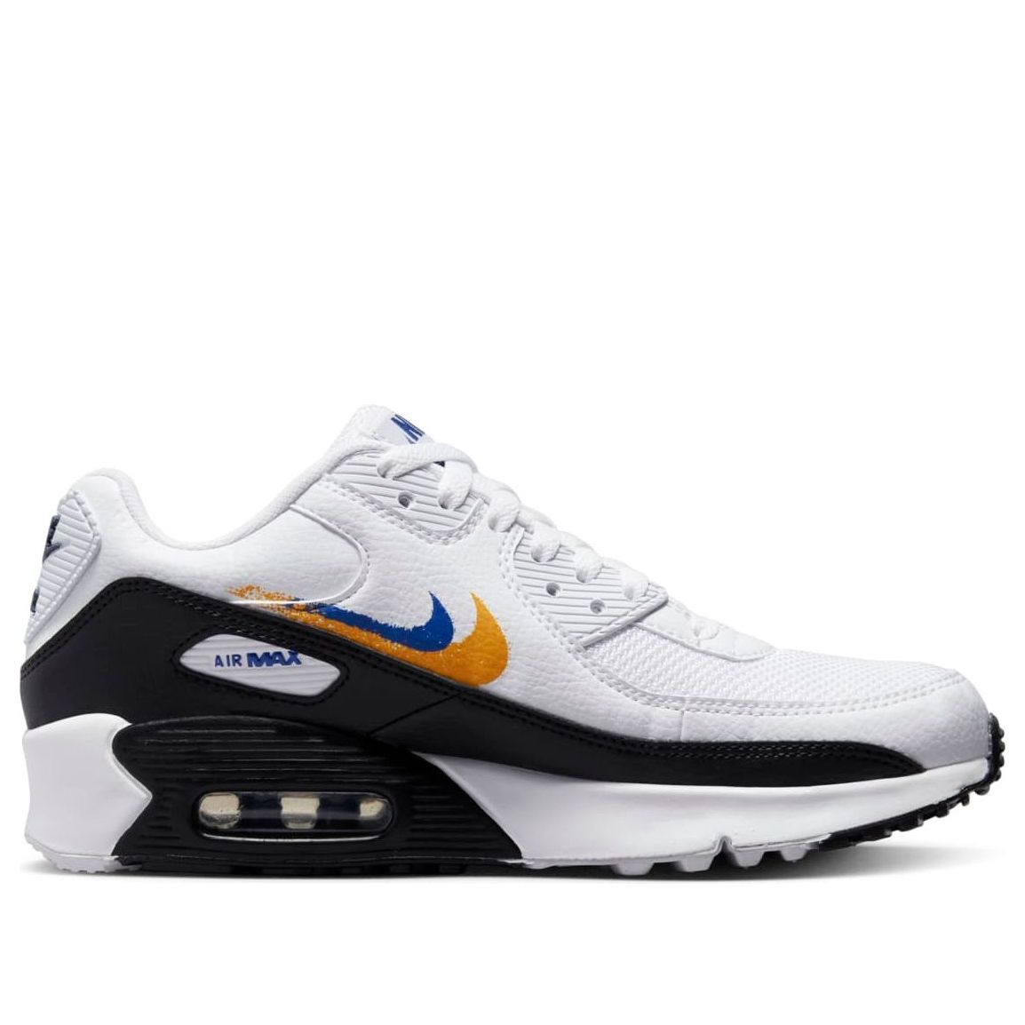 (GS) Nike Air Max 90 'Double Swoosh White Black Gold Royal' FJ4592-100