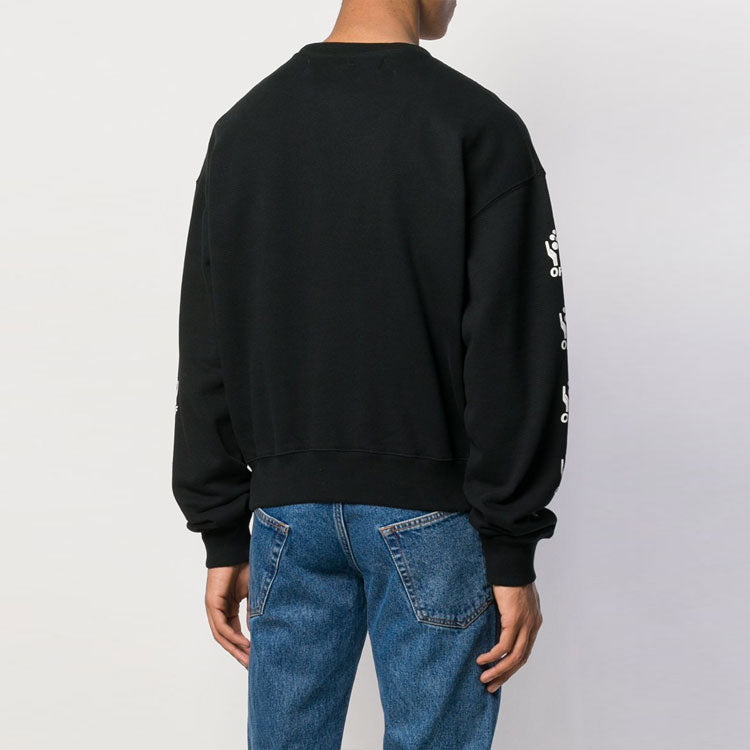 Off-White Hands Over Cotton Sports Fleece Men Black OMBA035S19D250201088
