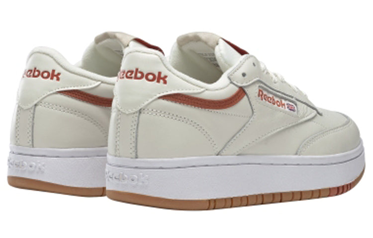 (WMNS) Reebok Club C Double Shoes White/Brown FW3622