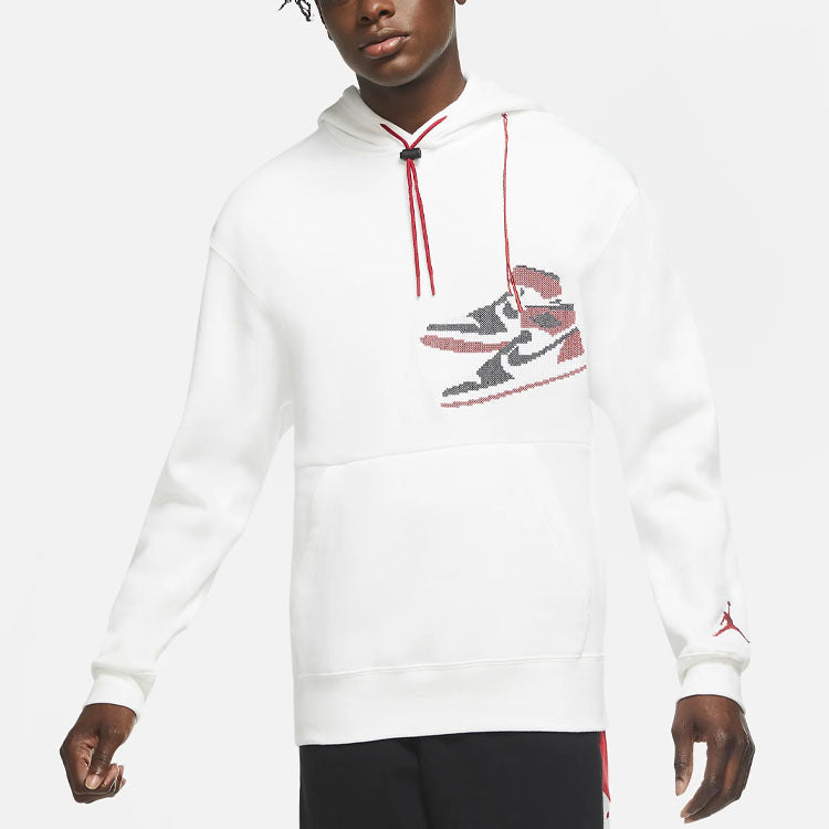 Air Jordan Jumpman Holiday Casual Sports hooded Pullover White CT3457-100