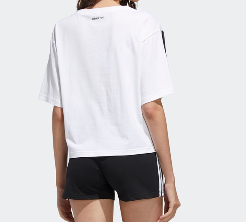 (WMNS) adidas neo W Faves Tshirt Printing Sports Short Sleeve White FP7293