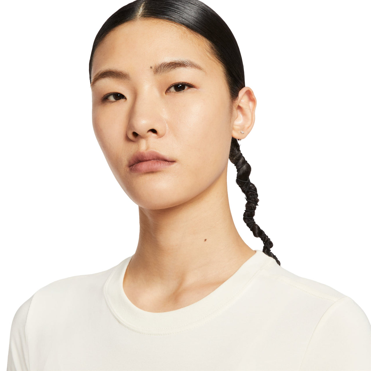 (WMNS) Nike Sportswear Phoenix Slim Short Sleeve T-Shirt 'Pale Ivory' HV4975-110