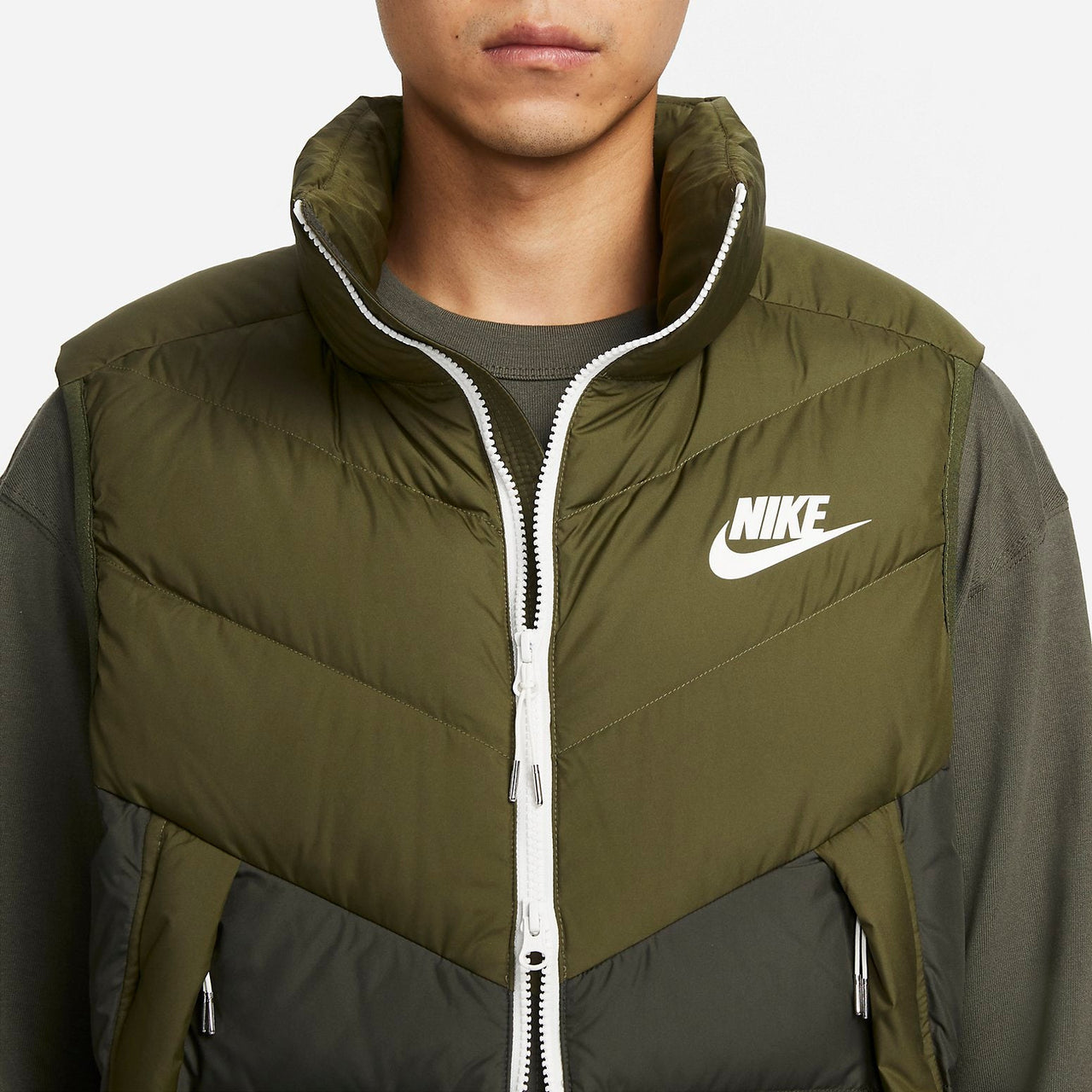 Nike Windproof Warm Stand Collar Down Vest 'Green' DV0757-326