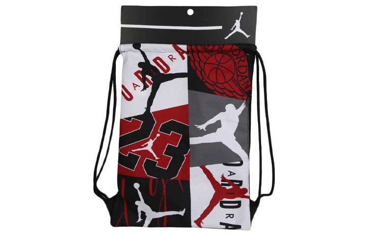 Air  Jordan Drawstring Bag 'White Black Grey' 9A0360-R78