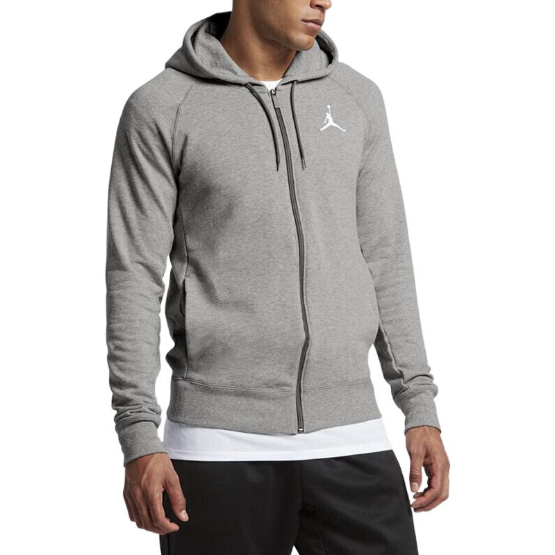 Air Jordan Zipper Hooded Jacket Men's Grey AH3932-063
