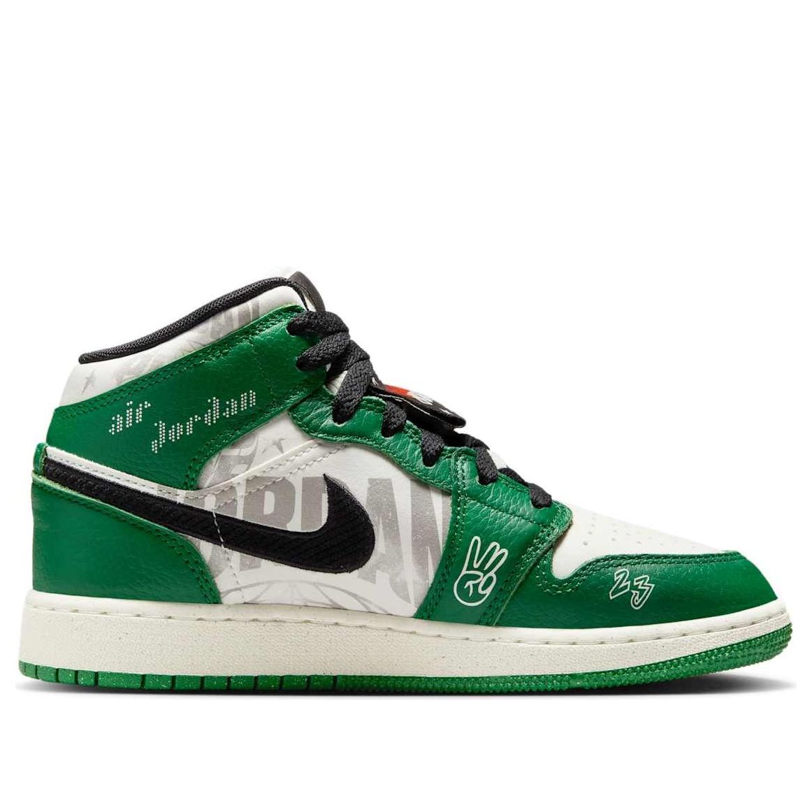 (GS) Air Jordan 1 Mid SE 'Pine Green' HF3200-300