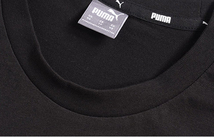(WMNS) PUMA SS20 Logo Printing Loose Short Sleeve Black 584169-01