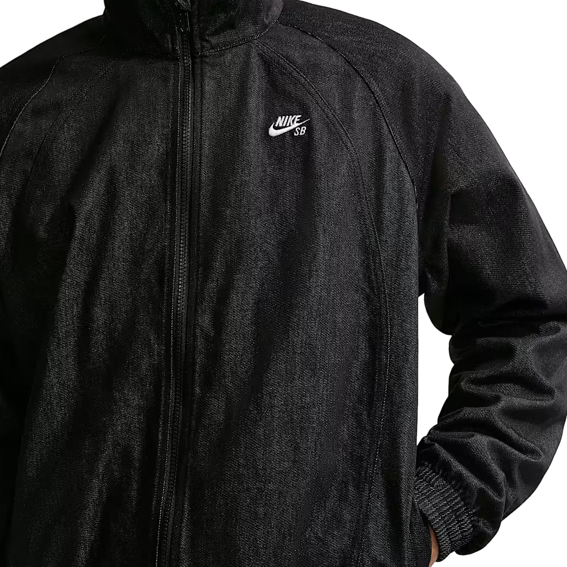 Nike SB Denim Full-Zip Track Jacket 'Black' IH1989-010