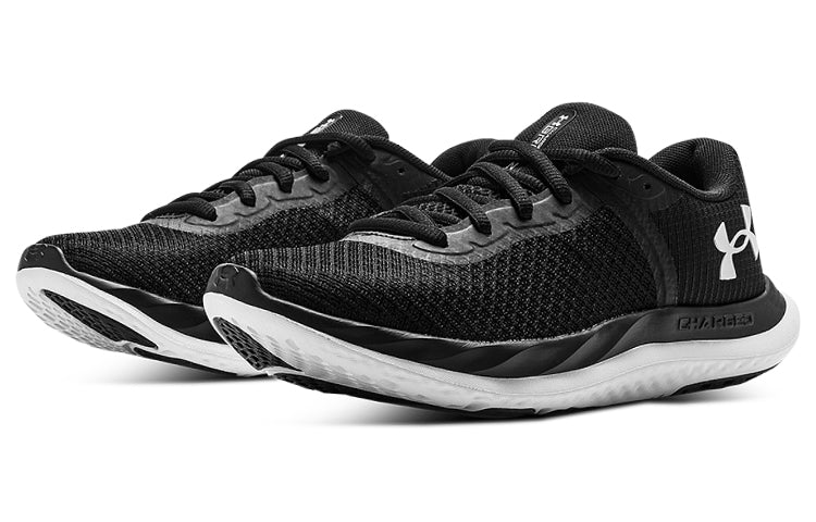 (WMNS) Under Armour Charged Breeze 'Black White' 3025130-001