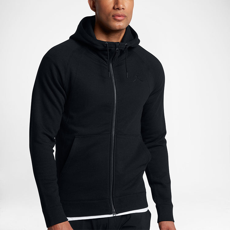 Men's Air Jordan Hooded Knit Sports Black Jacket 860197-010