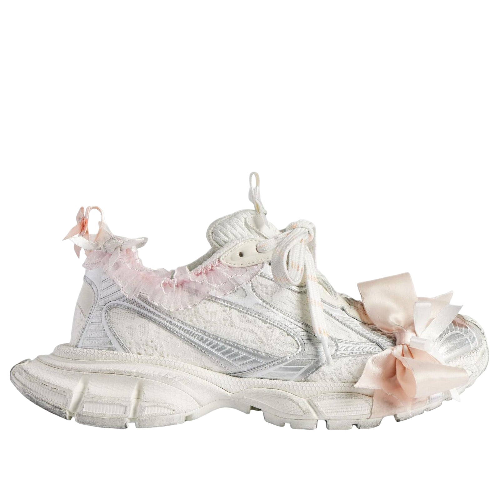 (WMNS) Balenciaga 3XL Lace Sneaker 'White Light Pink' 832994WXLMC9050