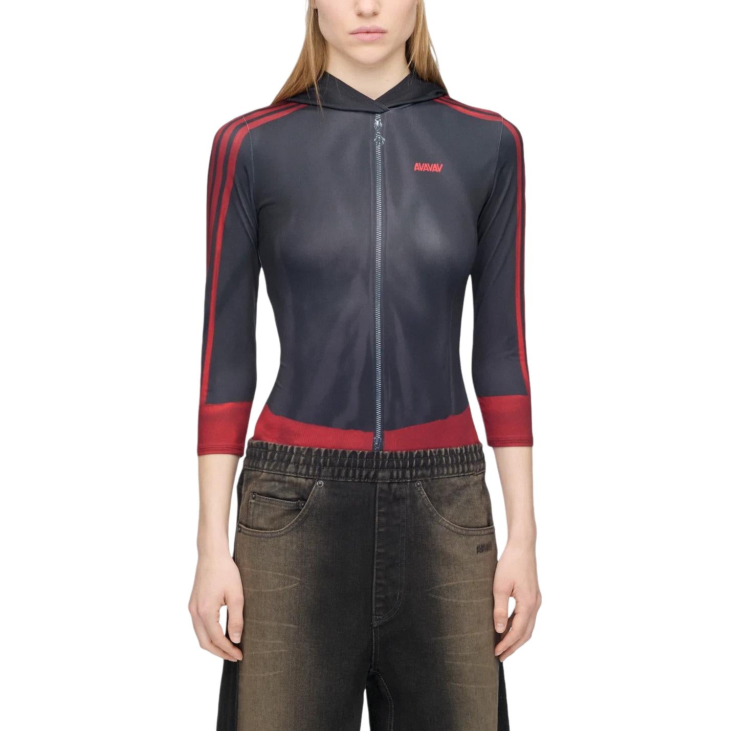(WMNS) adidas x Avavav Tracktop Baselayer Asia Sizing 'Better Scarlet' KF4971