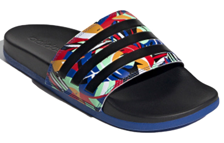 (WMNS) adidas Adilette Comfort 'Farm Rio Prints - Black Royal Blue' FW7255