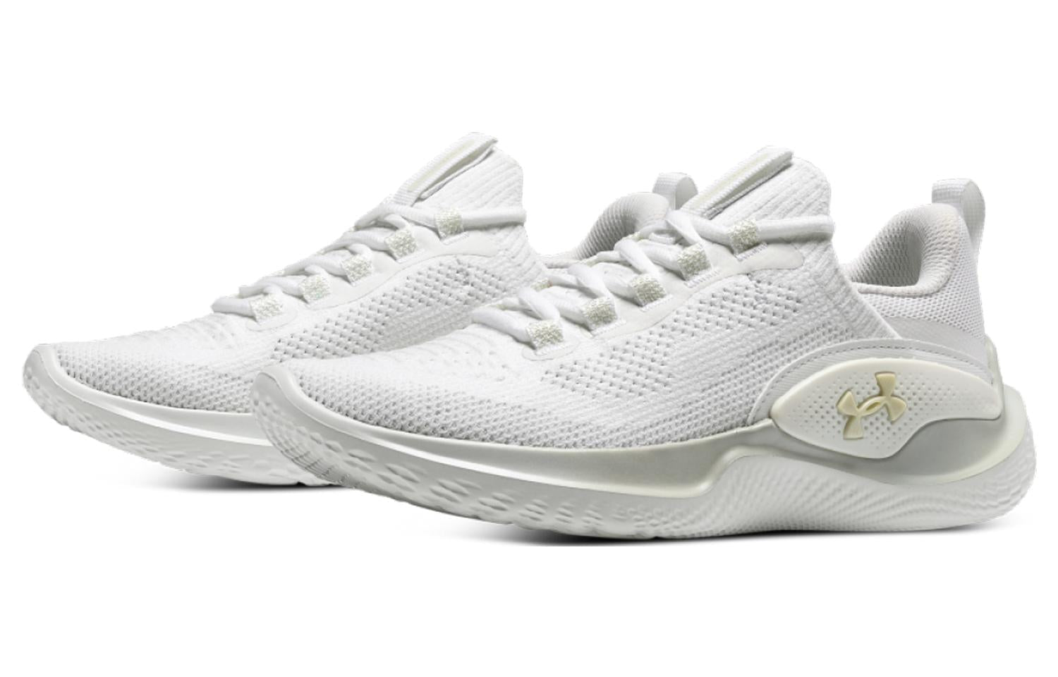 (WMNS) Under Armour Flow Dynamic 'White Metallic Gold' 3026107-106