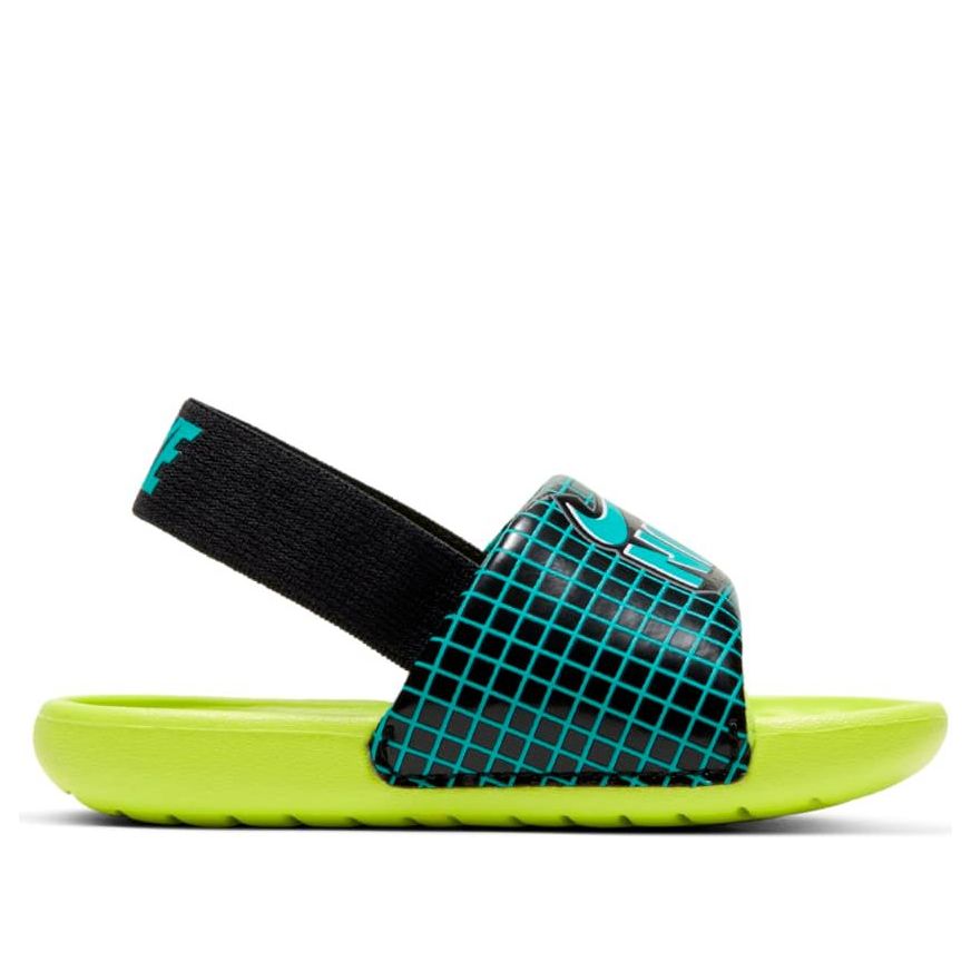 (TD) Nike Kawa SE Slippers Black/Blue/Green CW1658-001
