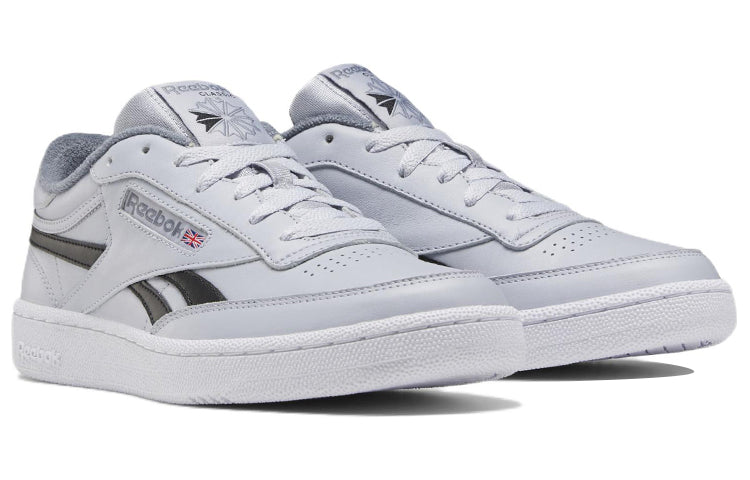 Reebok Club C Revenge Low Tops Casual Skateboarding Shoes Unisex Gray Black EF3221