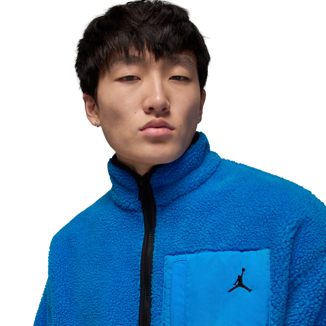 Air Jordan Flight Mountainside Faux Fur Jacket 'Photo Blue Black' HV0778-406