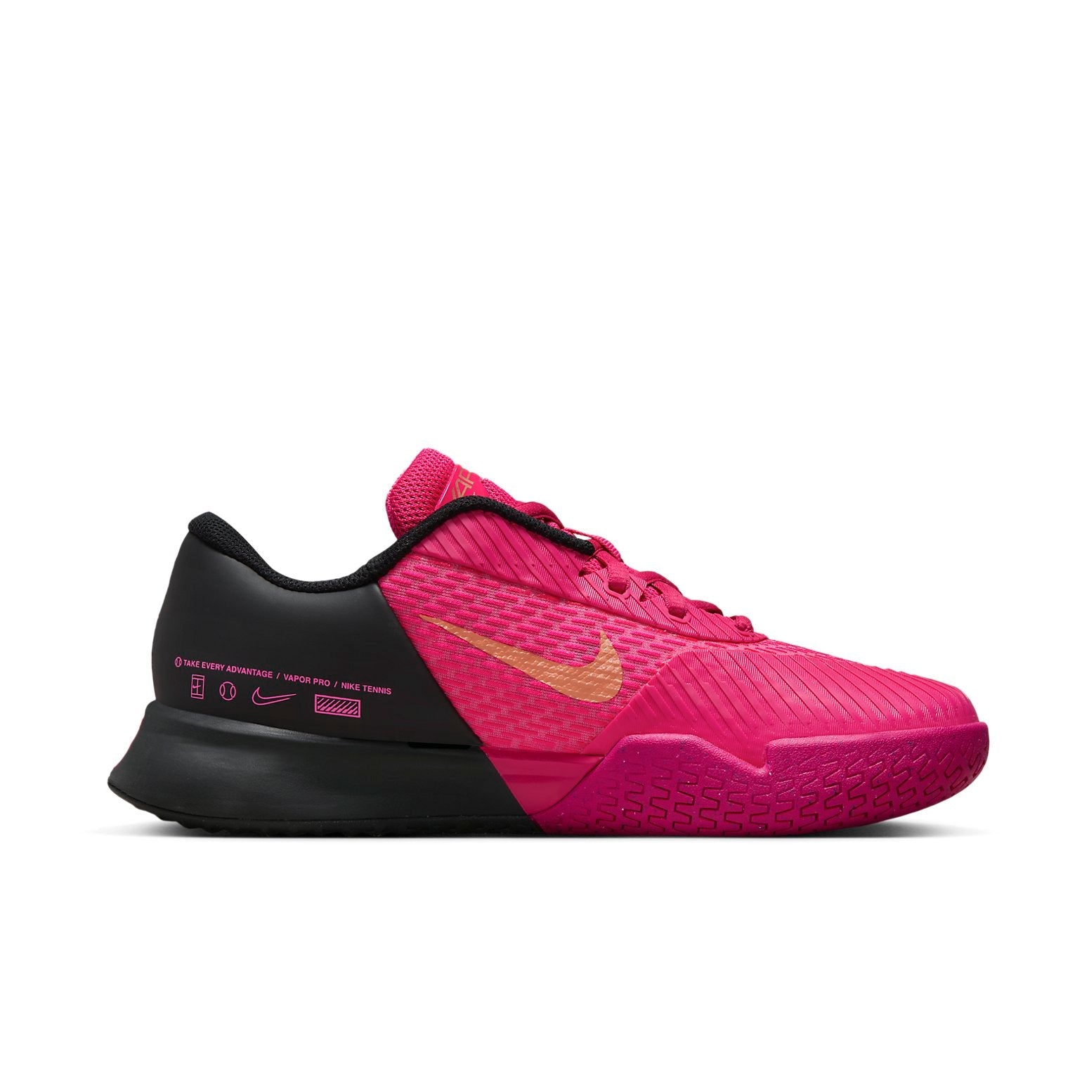 (WMNS) Nike Air Zoom Vapor Pro 2 Premium Hard Court Tennis Shoes 'Pink Black' FB7054-600
