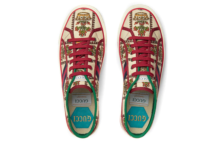 Gucci Tennis 1977 Shoes 'White Red Green' 677651-UH230-8473