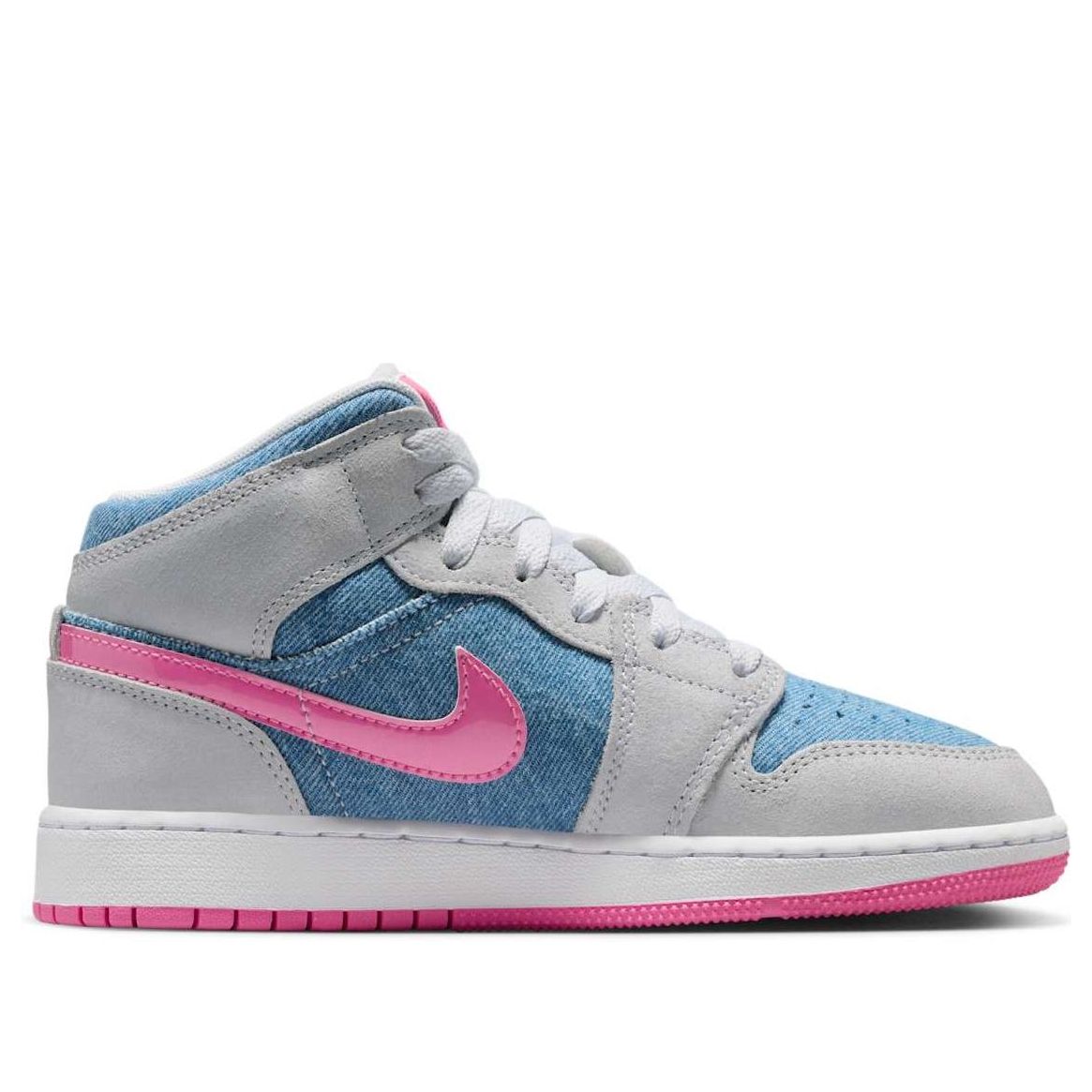 (GS) Air Jordan 1 Mid 'Denim Sequin' HQ1999-400