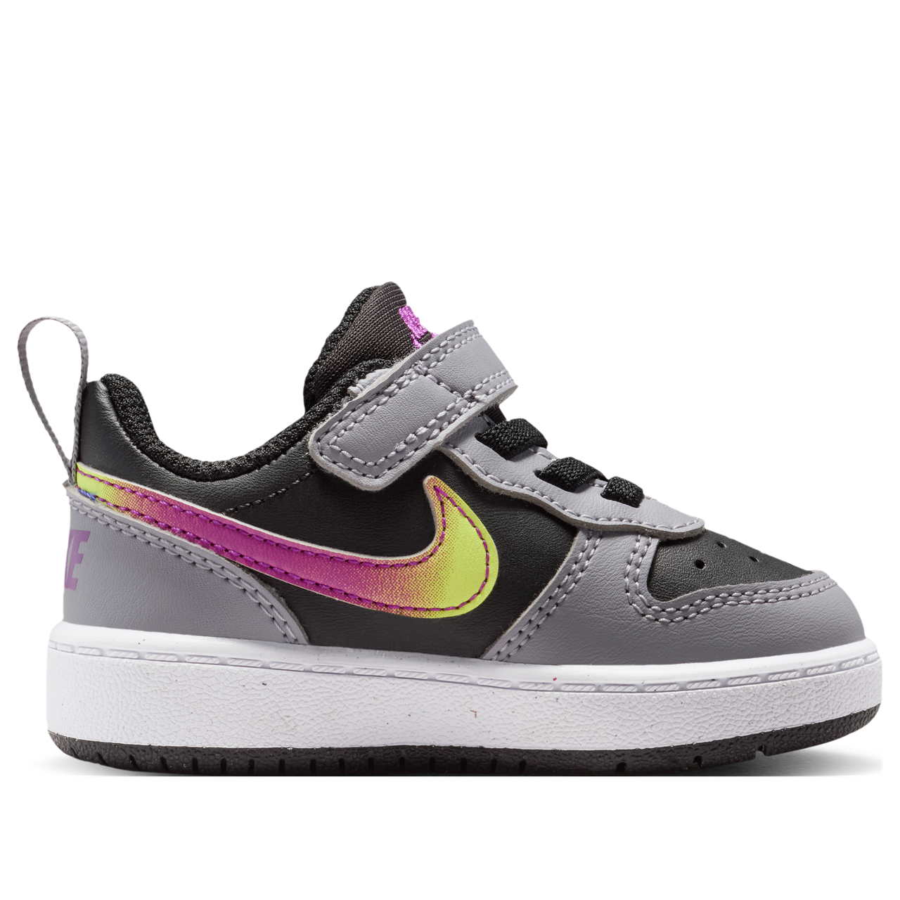 (TD) Nike Court Borough Low Recraft 'Black Cement Grey White Vivid Purple' IO6964-001