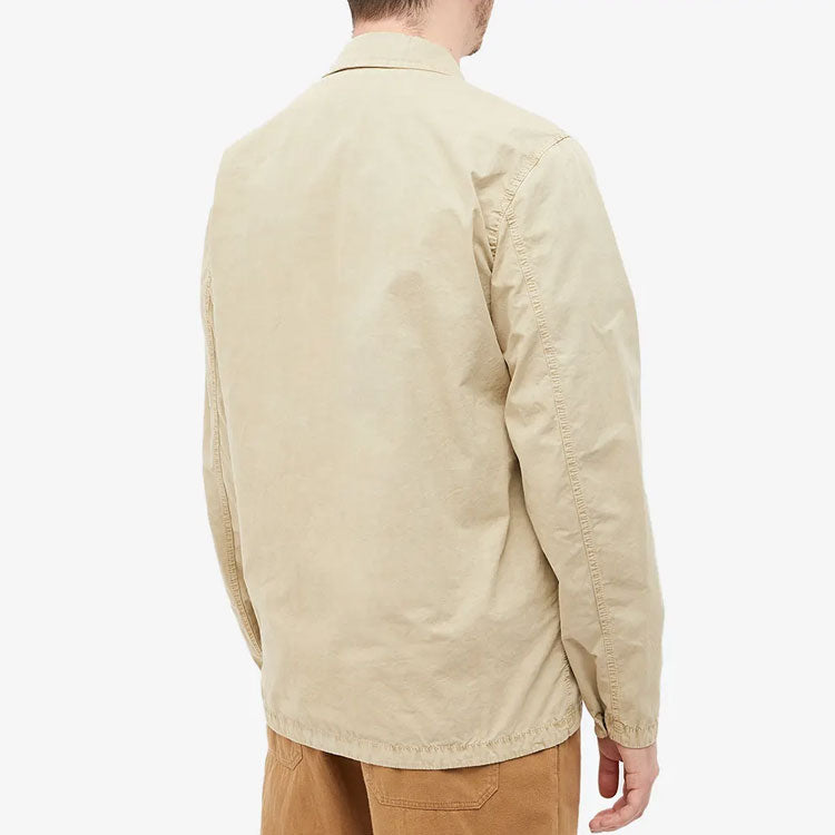 STONE ISLAND Brushed Canvas Zip Overshirt 'Cream' 7715101WN-V0190