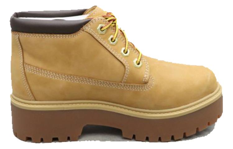 (WMNS) Timberland Stone Street Mid Lace Up Waterproof Chukka Boots 'Wheat Nubuck' A5RF9