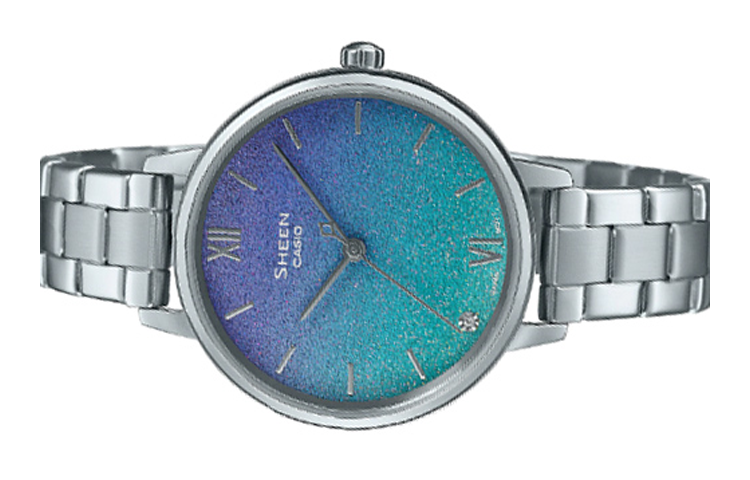 (WMNS) CASIO Analog 'Gradient Blue' SHE-4548D-2A