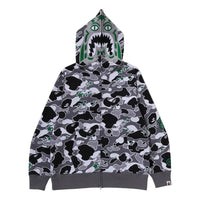 A Bathing Ape x Hidden NY Psyche Camo Full Zip Hoodie 'Grey' 1M23-115-901-HOD