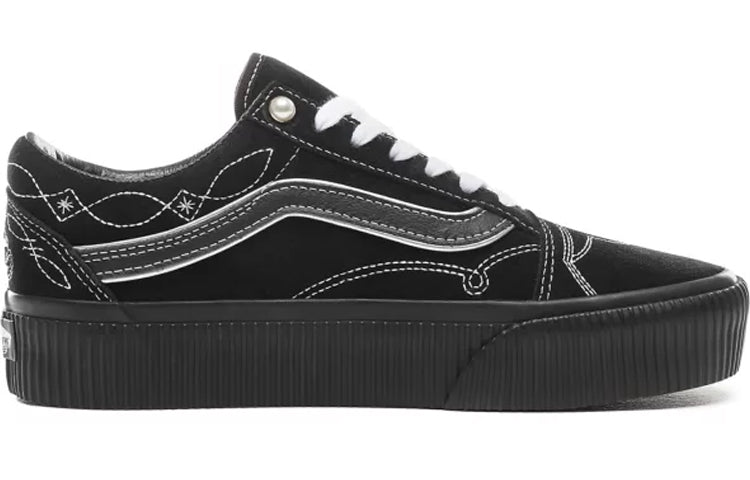 Vans Pearly Punk Old Skool Platform Black/White VN0A3B3UVS2