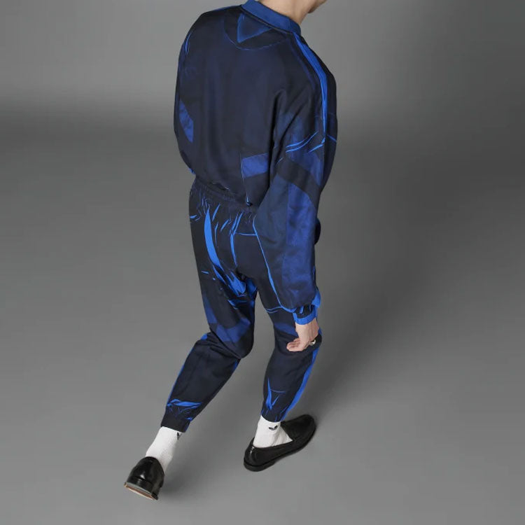 Men's adidas originals x Blue Version Crossover SS22 Casual Colorblock Splicing Logo Sports Pants HD4831
