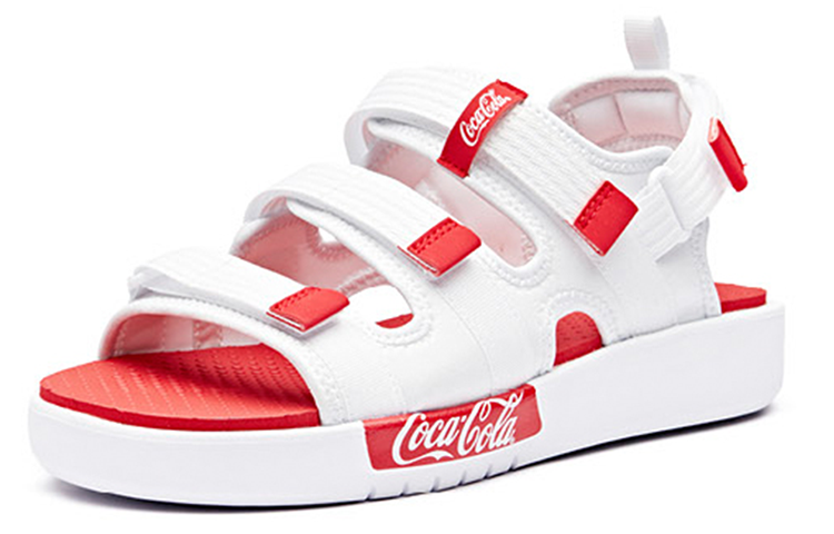 (WMNS) ANTA x Coca Cola Beach Sandals 'White Red' 92926971A-9