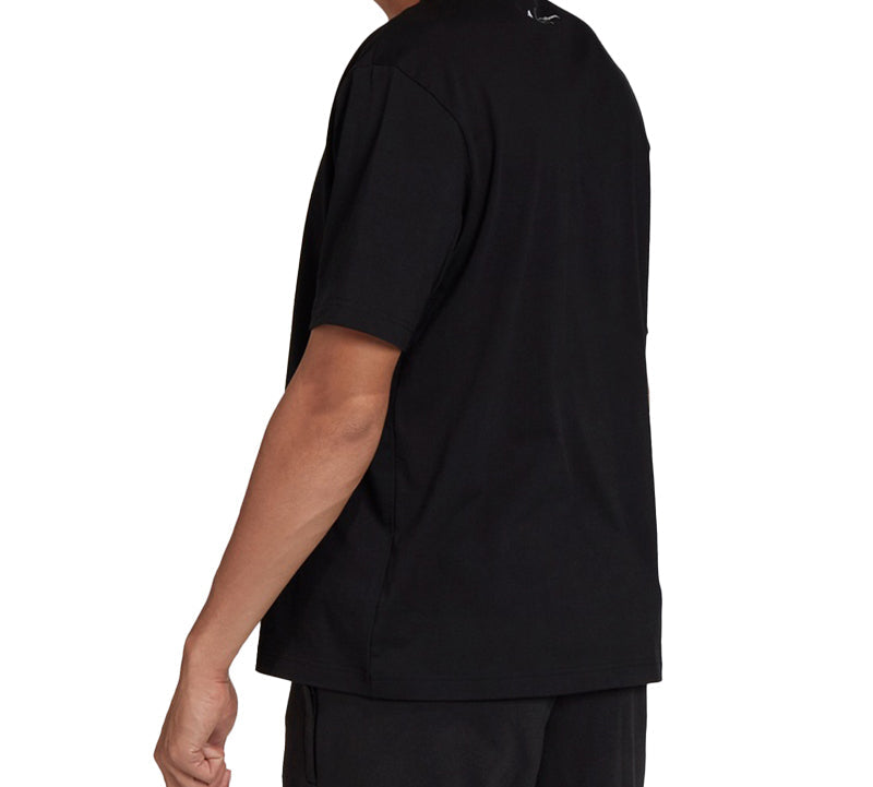 adidas Box Logo Pattern Printing Short Sleeve Black GL2221