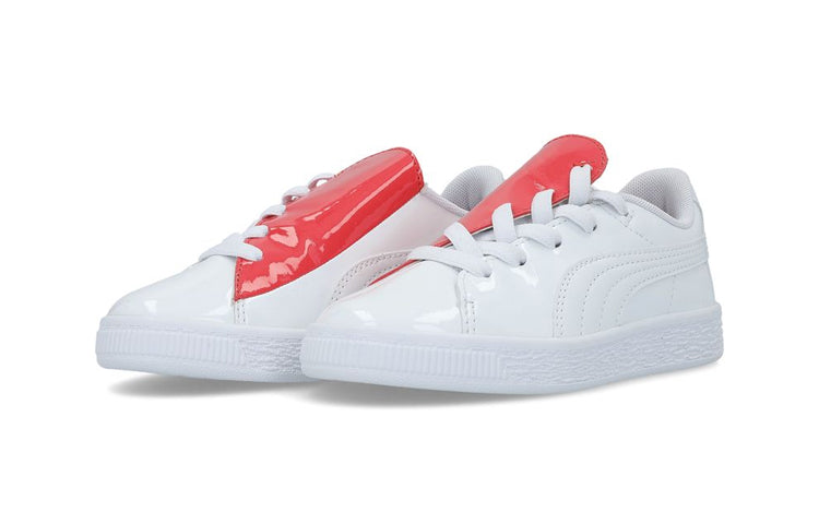 (PS) PUMA Basket Crush Patent AC 'White Red' 369675-01